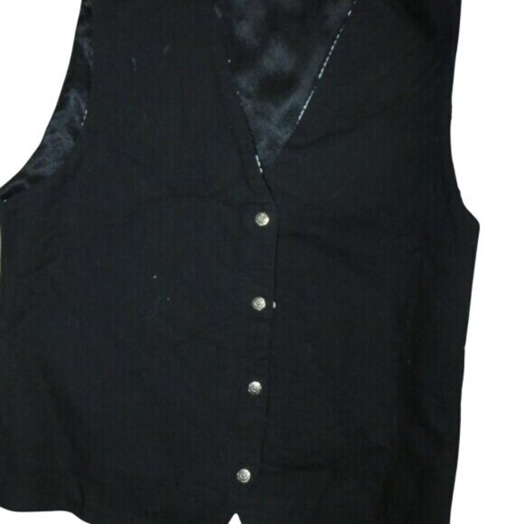 Vintage Black & White Embellished Sequined Reversible Vest evening wear - Picture 3 of 8